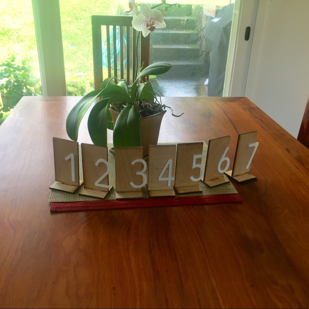 Modern Table Numbers 1-13